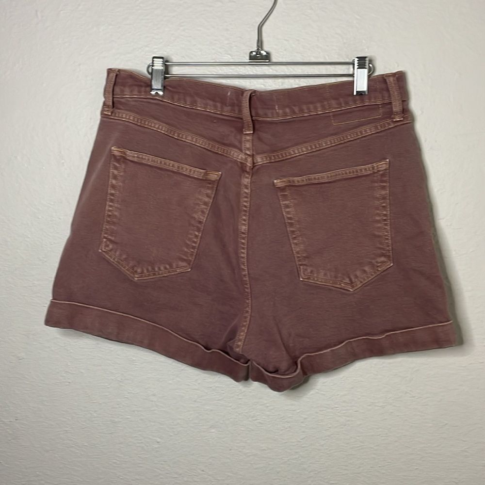 AMO Denim Jean Shorts You Are Love short red Size 31 Tommy Cuff Color Bloodstone - Picture 2 of 5